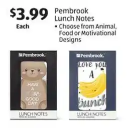 Aldi Pembrook Lunch Notes offer
