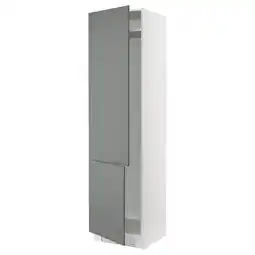 Ikea Sektion High cabinet for fridge/freezer, white/bodarp gray-green, 24x24x90 offer
