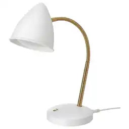 Ikea IsnÅlen led work lamp, white/brass color offer