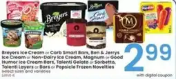 Albertsons Breyers Ice Cream or Carb Smart Bars, Ben & Jerrys Ice Cream or Non-Dairy Ice Cream, Magnum or Good offer