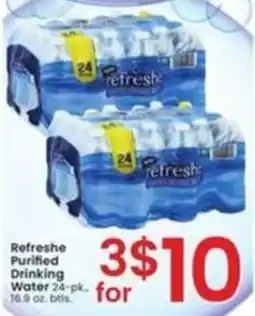 Albertsons Refreshe Purified Drinking Water 24-pk 16.9 oz btls offer