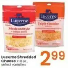 Albertsons Lucerne Shredded Cheese 7-8 oz. select varieties offer