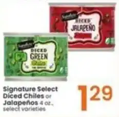 Albertsons Signature Select Diced Chiles or Jalapeños 4 oz. select varieties offer