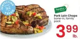 Albertsons Pork Loin Chops bone-in, family pack offer
