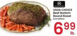 Albertsons USDA CHOICE Beef Bottom Round Roast boneless offer