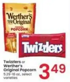 Albertsons Twizzlers or Werther's Original Popcorn 5.29-16 oz, select varieties offer