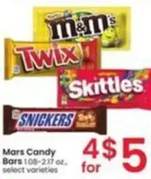 Albertsons Mars Candy Bars 108-217 oz. select varieties offer
