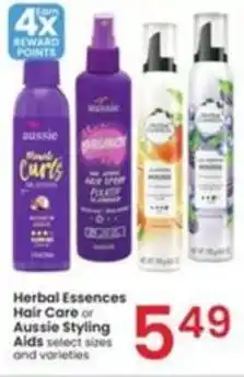 Albertsons Herbal Essences Hair Care or Aussie Styling Aids select sizes and varieties offer