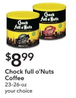 Publix Chock full o'Nuts Coffee offer