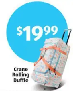 Aldi Crane Rolling Duffle offer