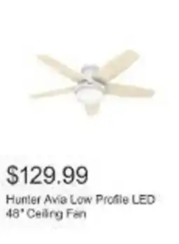 Costco Hunter Avia Low Profile LED 48* Ceiling Fan offer