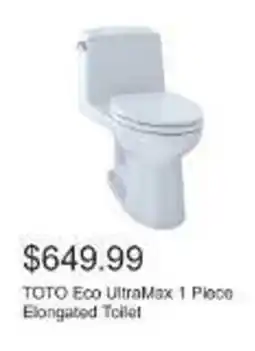 Costco TOTO Eco UltraMax 1 Ploce Elongated Toilet offer