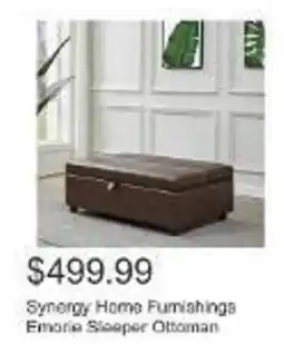 Costco Synergy Home Furnishings Emorie Sleeper Ottoman offer