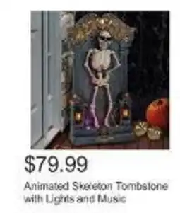 Costco Animated Skeleton Tombstone with Lights and Music offer