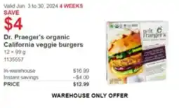 Costco Dr. Praeger's organic offer