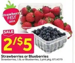 Stop&Shop Strawberries, 1 lb. or Blueberries offer