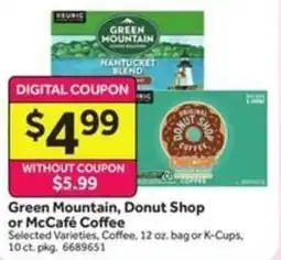 Stop&Shop Green Mountain, Donut Shop or McCafé Coffee offer