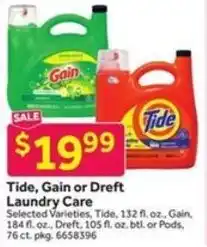 Stop&Shop Tide, Gain or Dreft Laundry Care offer