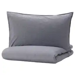 Ikea Kopparblad Duvet cover and pillowcase(s), dark blue, Twin offer