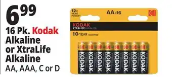 Ocean State Job Lot Kodak Xtralife 12x Alkaline AA Batteries 16 Count offer