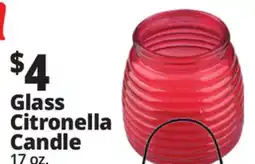 Ocean State Job Lot Glass Citronella Candle offer