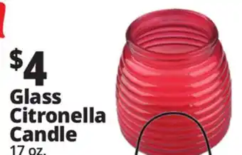 Ocean State Job Lot Glass Citronella Candle offer