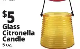 Ocean State Job Lot Glass Citronella Candle offer