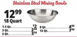 Ocean State Job Lot Stainless Steel Mixing Bowls offer