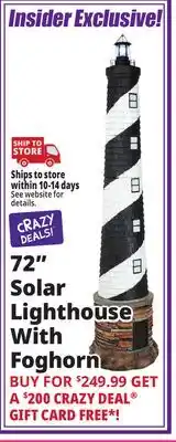 Ocean State Job Lot 72 Solar Lighthouse with Foghorn Sound offer