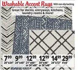 Ocean State Job Lot Washable Accent Rugs offer