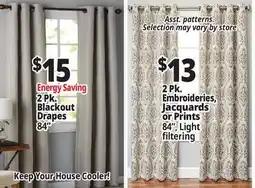 Ocean State Job Lot Energy Saving 2 Pk. Blackout Drapes offer