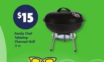 Family Dollar Family Chef Tabletop Charcoal Grill offer