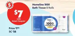 Family Dollar Homeline 1000 Bath Tissue offer