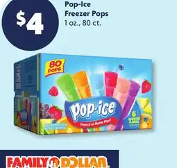 Family Dollar Pop-Ice Freezer Pops offer
