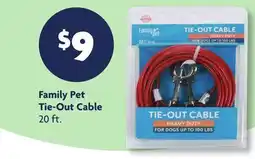 Family Dollar Family Pet Tie-Out Cable offer