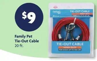 Family Dollar Family Pet Tie-Out Cable offer