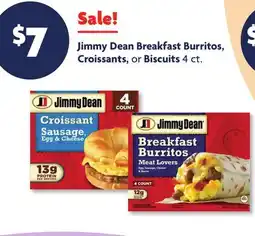 Family Dollar Jimmy Dean Breakfast Burritos, Croissants, or Biscuits offer