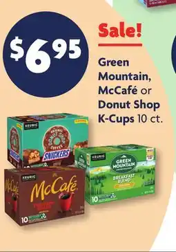 Family Dollar Green Mountain, McCafé or Donut Shop K-Cups offer