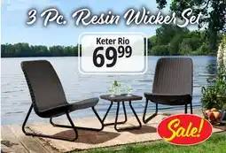 Ocean State Job Lot Keter Rio 3-Piece Resin Wicker Patio Furniture Set Anthracite offer