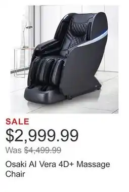 Costco Osaki AI Vera 4D+ Massage Chair offer