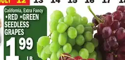 C Town RED GREEN SEEDLESS GRAPES offer