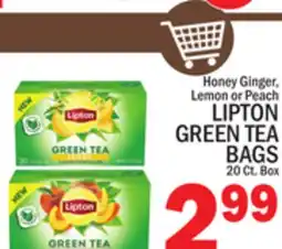 C Town LIPTON GREEN TEA BAGS offer
