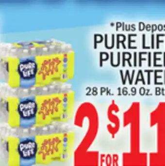 C Town PURE LIFE PURIFIED WATER offer