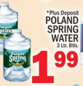 C Town POLAND SPRING WATER offer