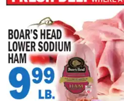 C Town BOAR'S HEAD LOWER SODIUM HAM offer
