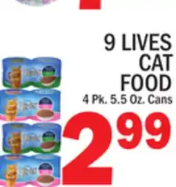 C Town 9 LIVES CAT FOOD offer