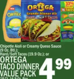C Town ORTEGA TACO DINNER VALUE PACK offer