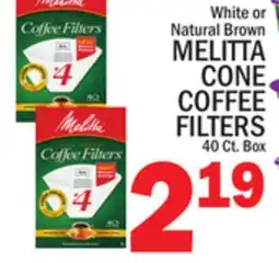 C Town MELITTA CONE COFFEE FILTERS offer