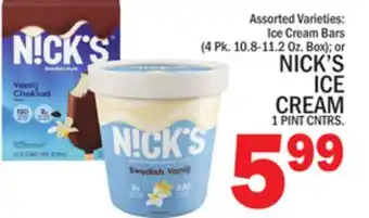 C Town NICK'S ICE CREAM offer