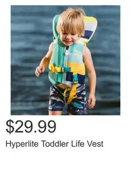 Costco Hyperlite Toddler Life Vest offer